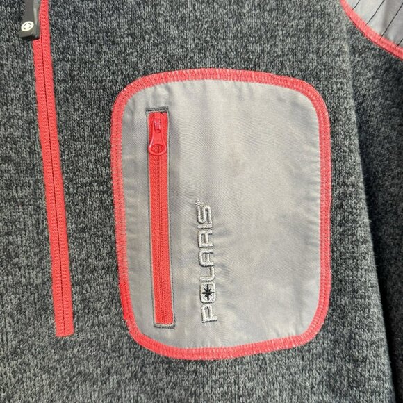 Polaris Pullover 1/4 Zip Sweater Mens Size XXL 2XL Gray Red Better Outdoor - Picture 2 of 4